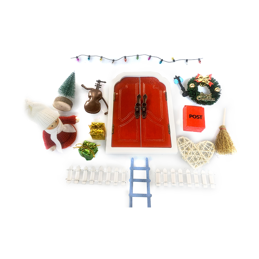 Christmas Wooden Elf Fairy Door Kit for Child