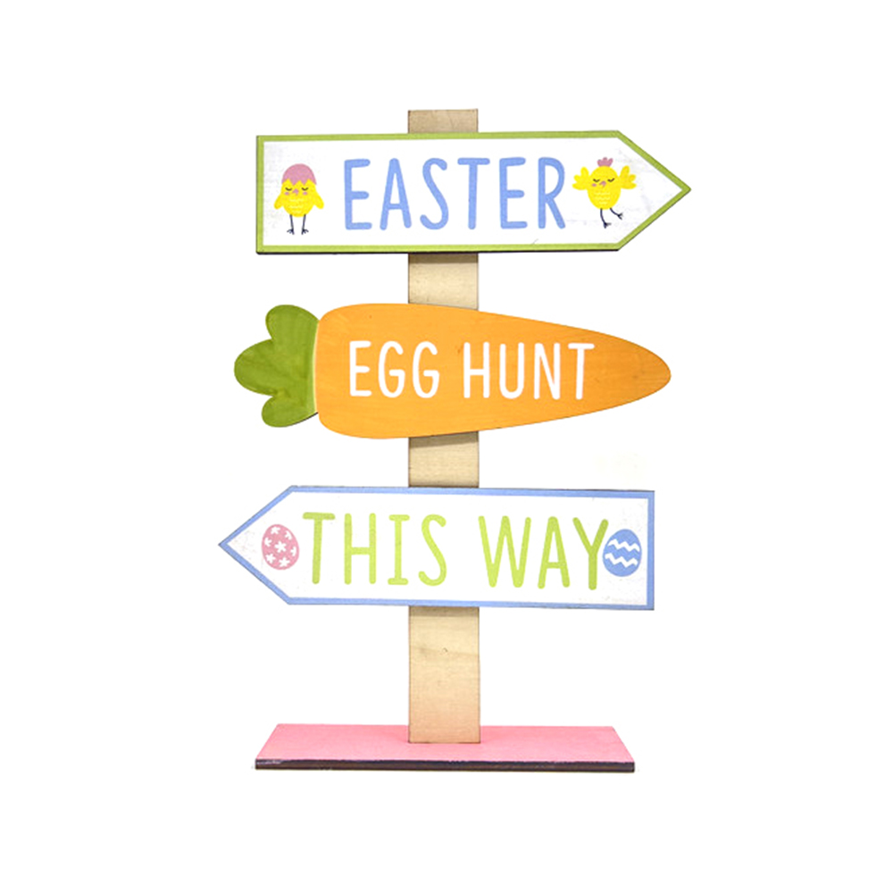 Easter Wooden Table Sign Post Decor for Home