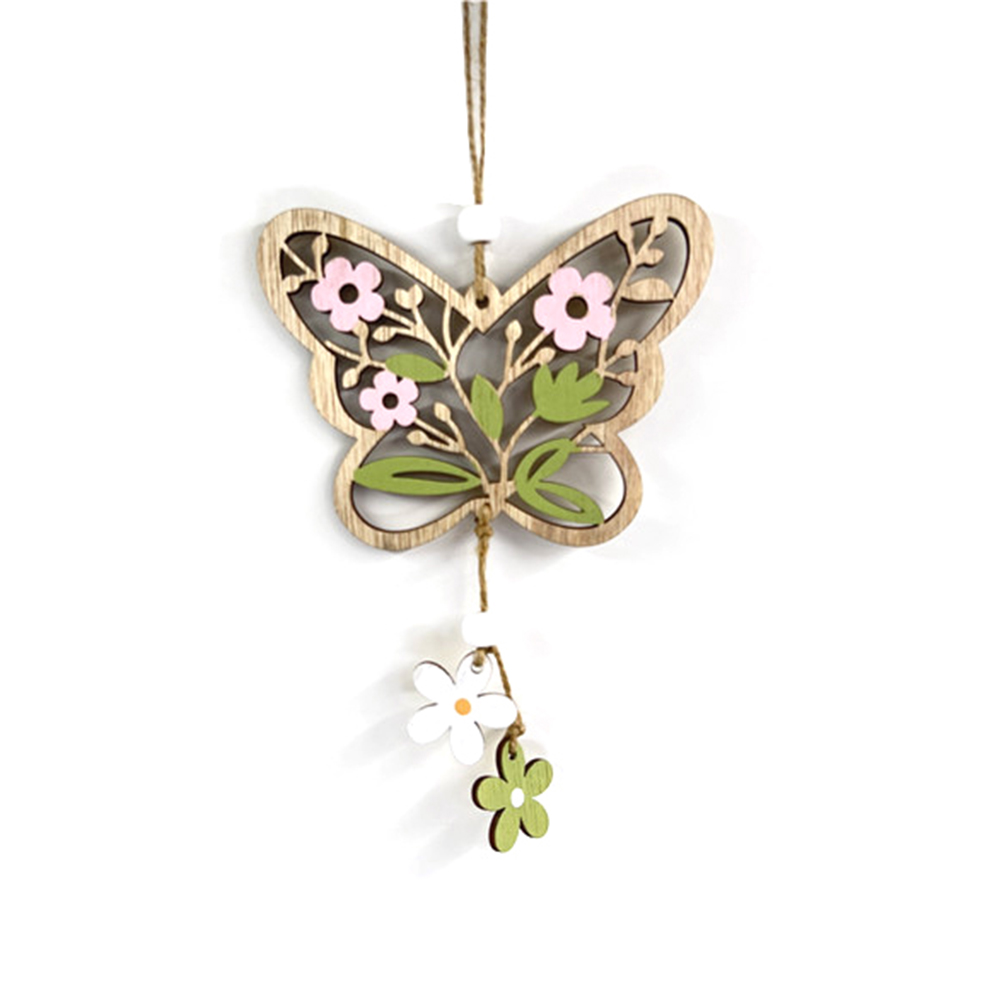 Spring Easter Wooden Butterfly Hanging Decoration