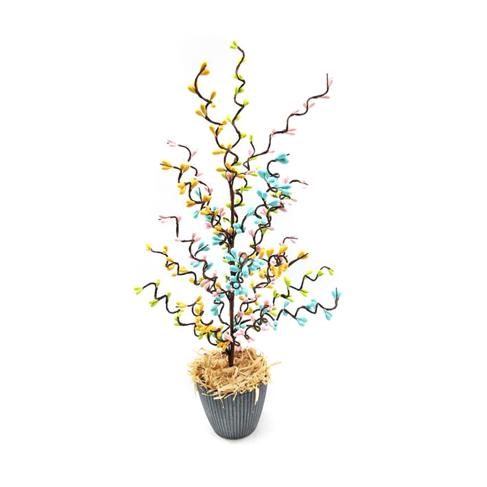 Vibrant Artificial Berry Stem Branches Potted Plant