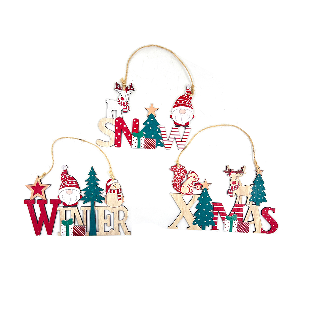 Christmas Wooden Welcome Door Hanging Sign